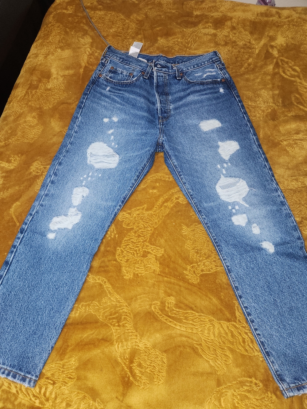 Levi's Distressed Blue Denim Jeans